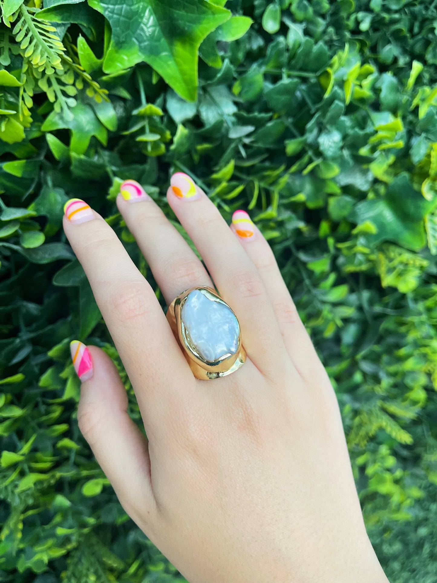 Anillo Piedra Beige