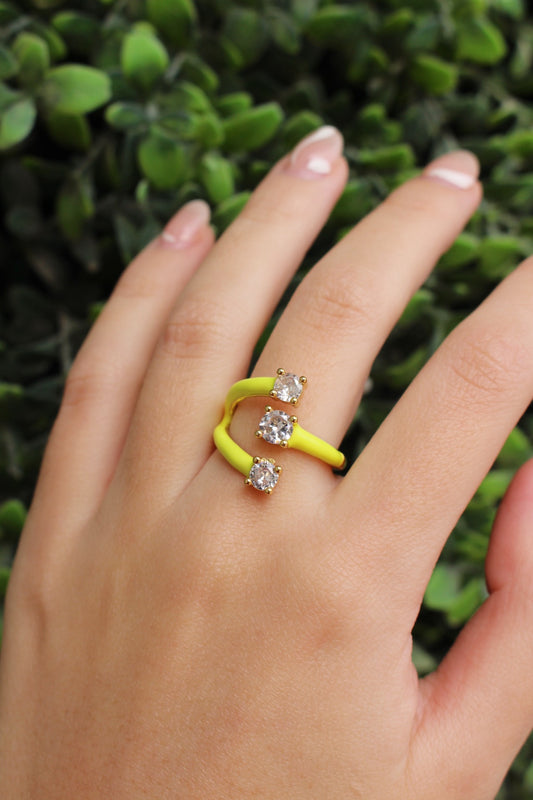 Anillo Triple Verde Neon