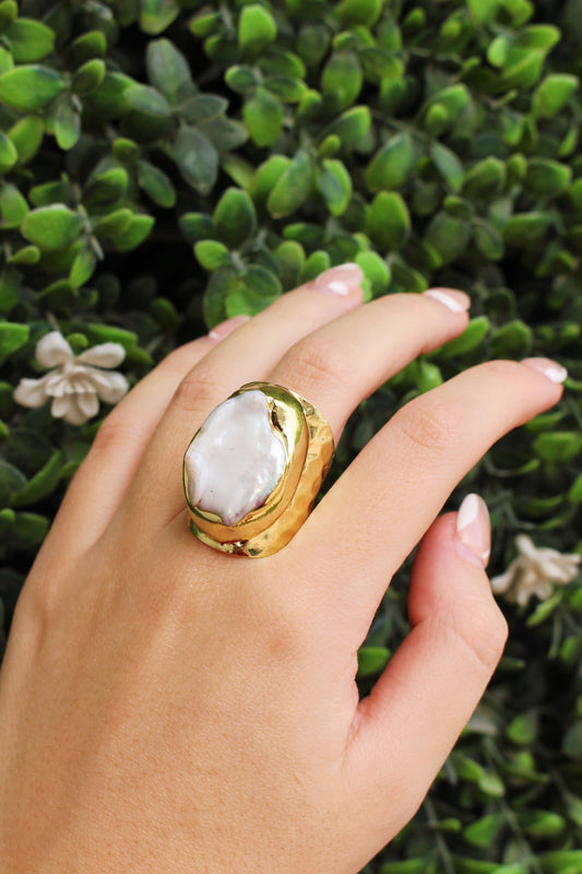 Anillo Piedra Beige
