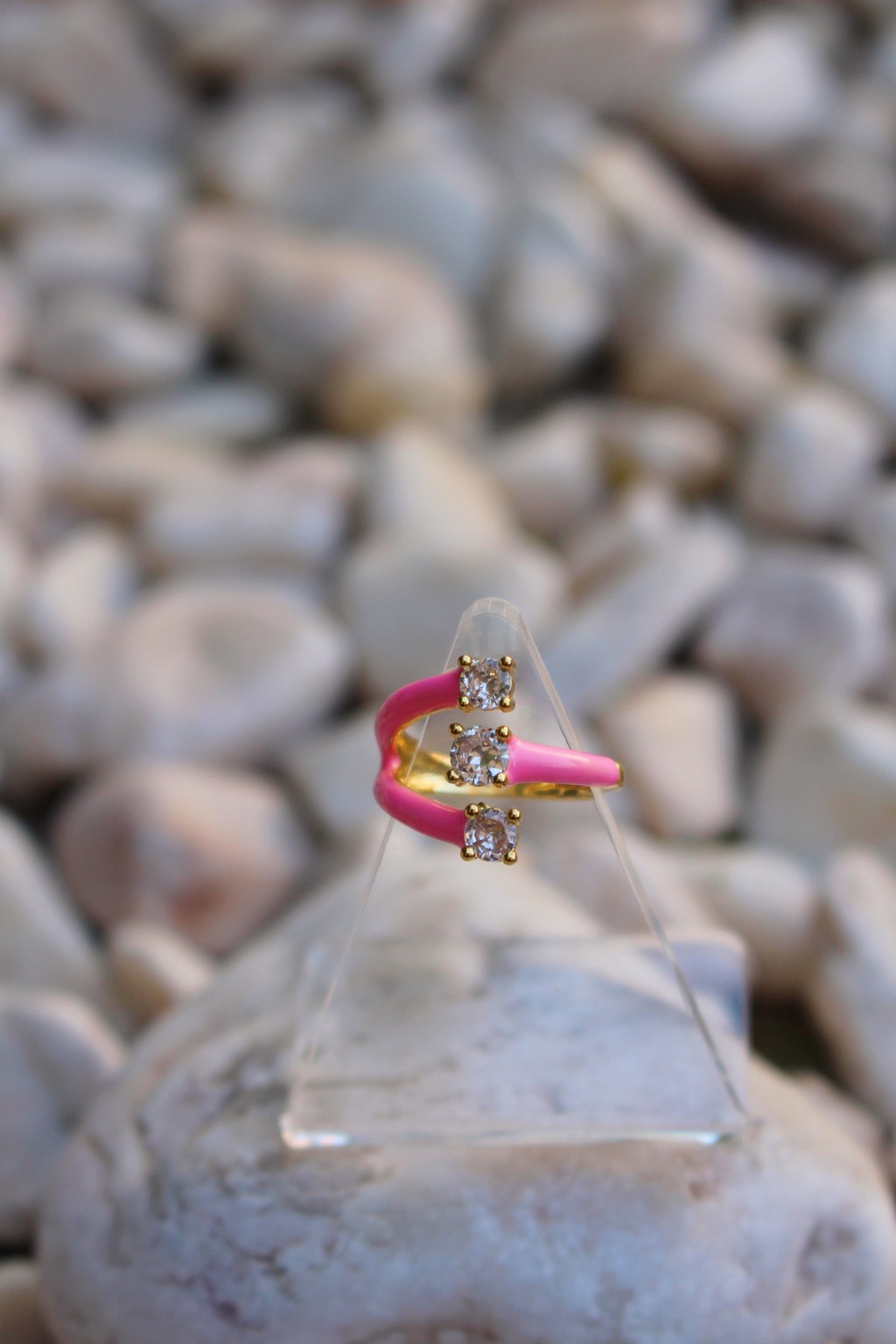 Anillo Triple Rosa