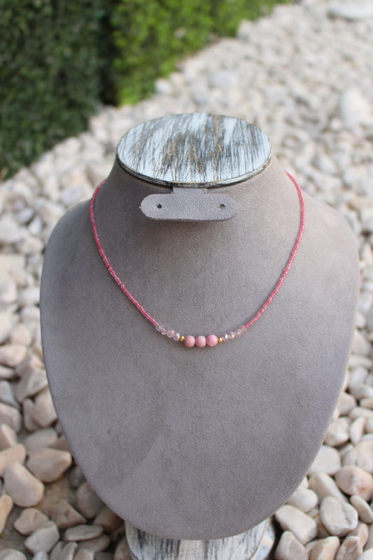 Collar Rosa Pastel Mini